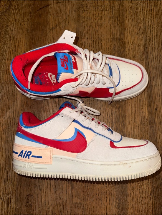 Nike Shoes - Nike Air Force 1 Low-Top Sneakers Red White Blue size 10.5